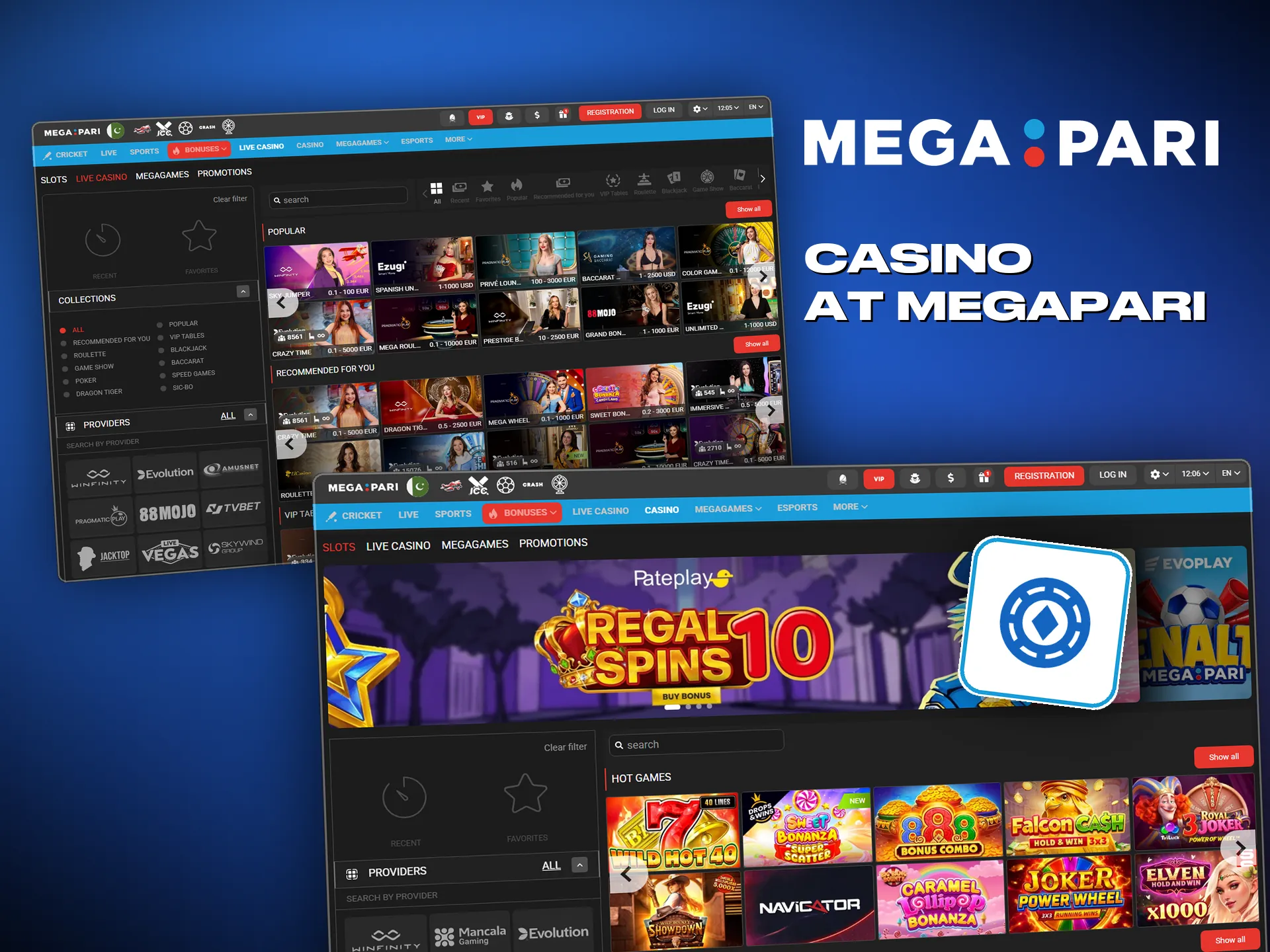 Slots, roulette and blackjack open in the browser without a download