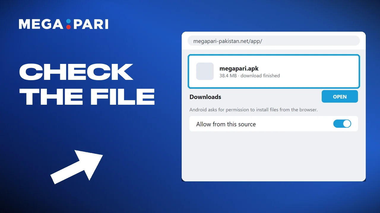 Making sure the Megapari APK arrived in full