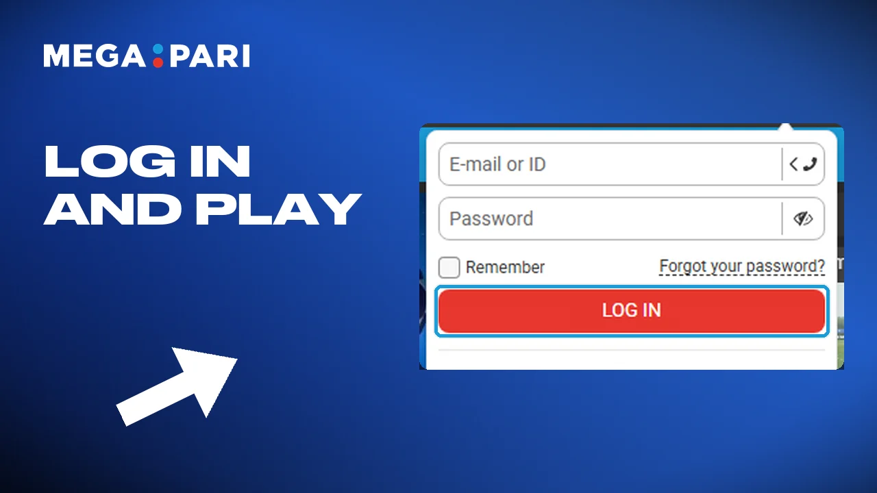 The Megapari account is live once you log in