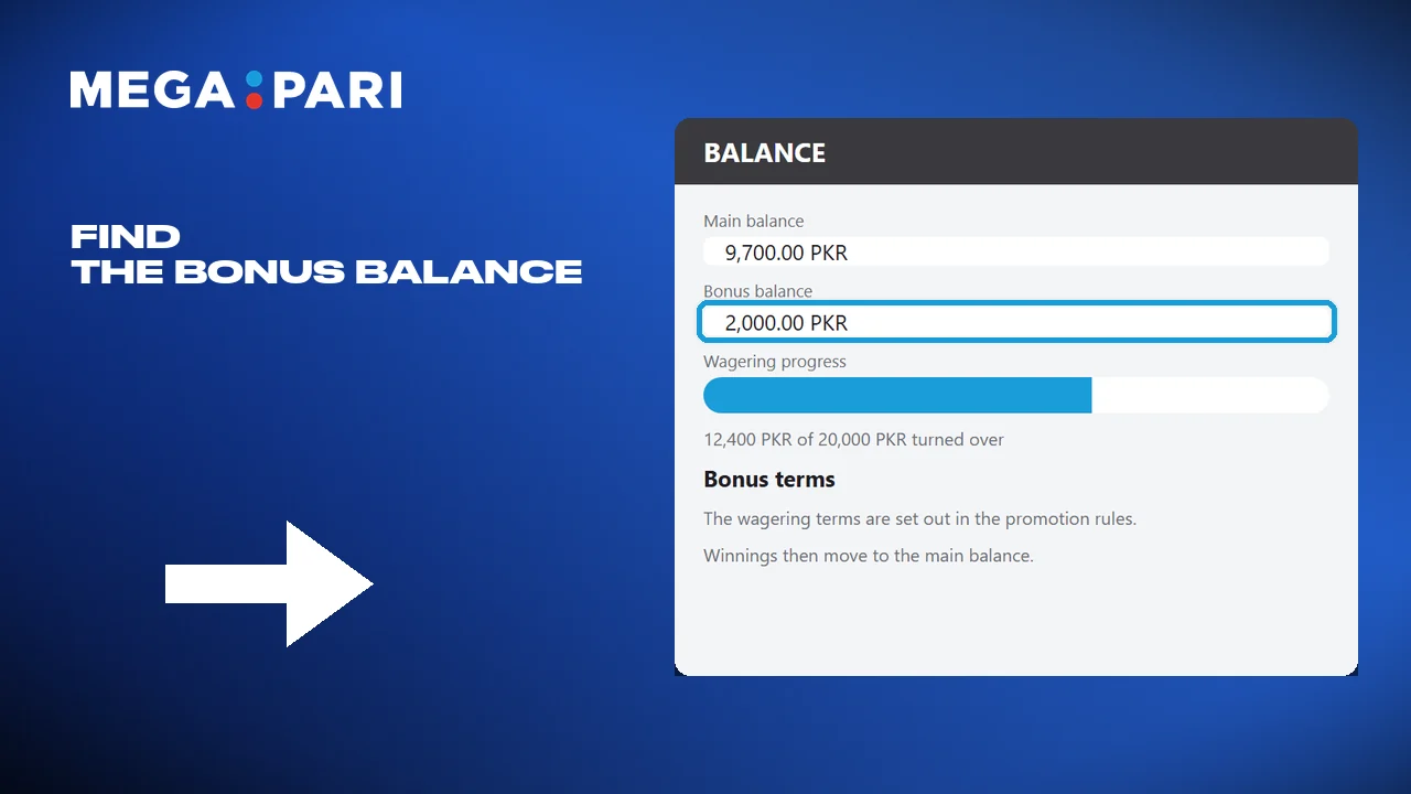 The bonus sits on its own balance beside the main one