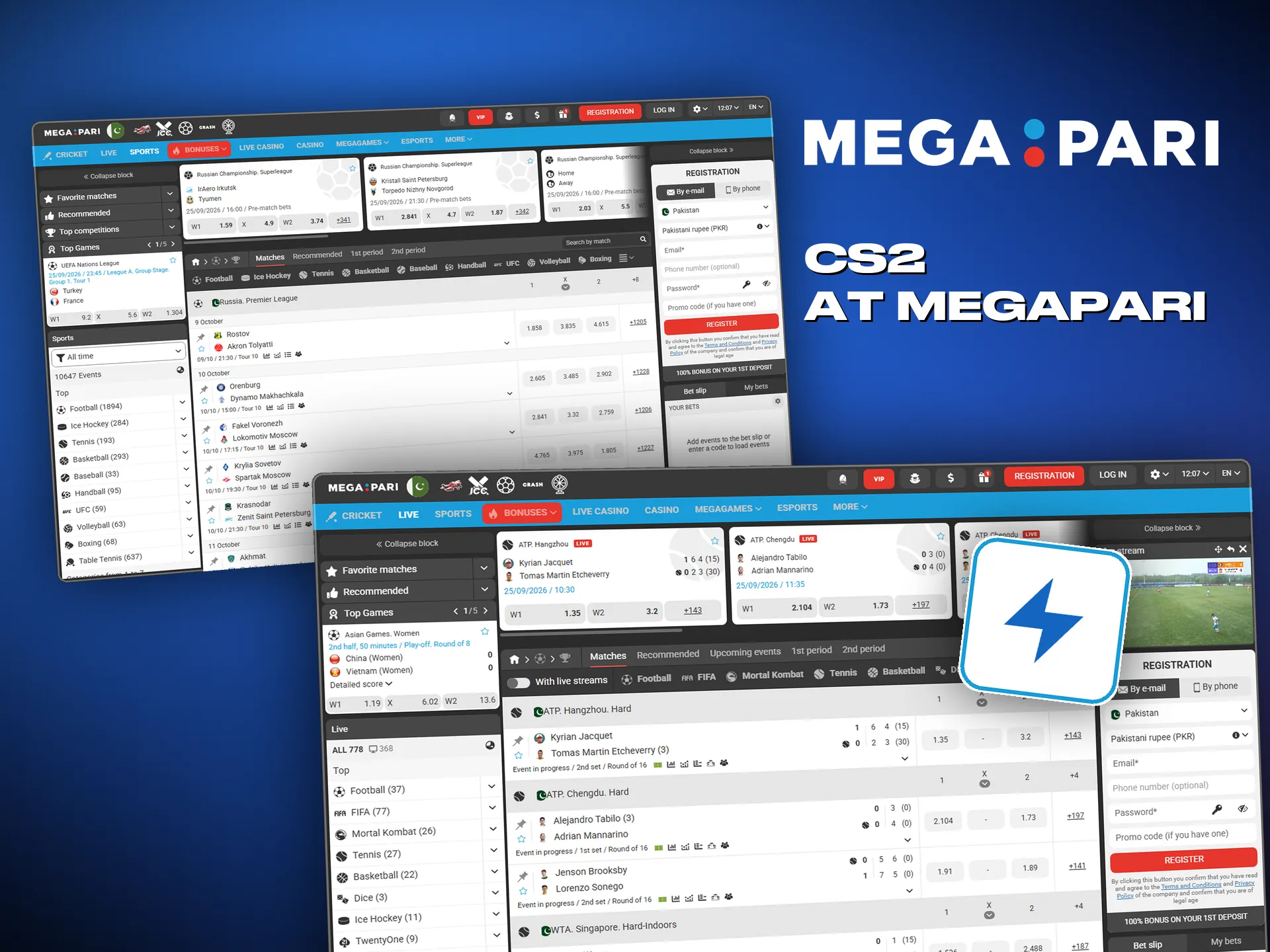 The big CS2 tournaments have markets open on Megapari