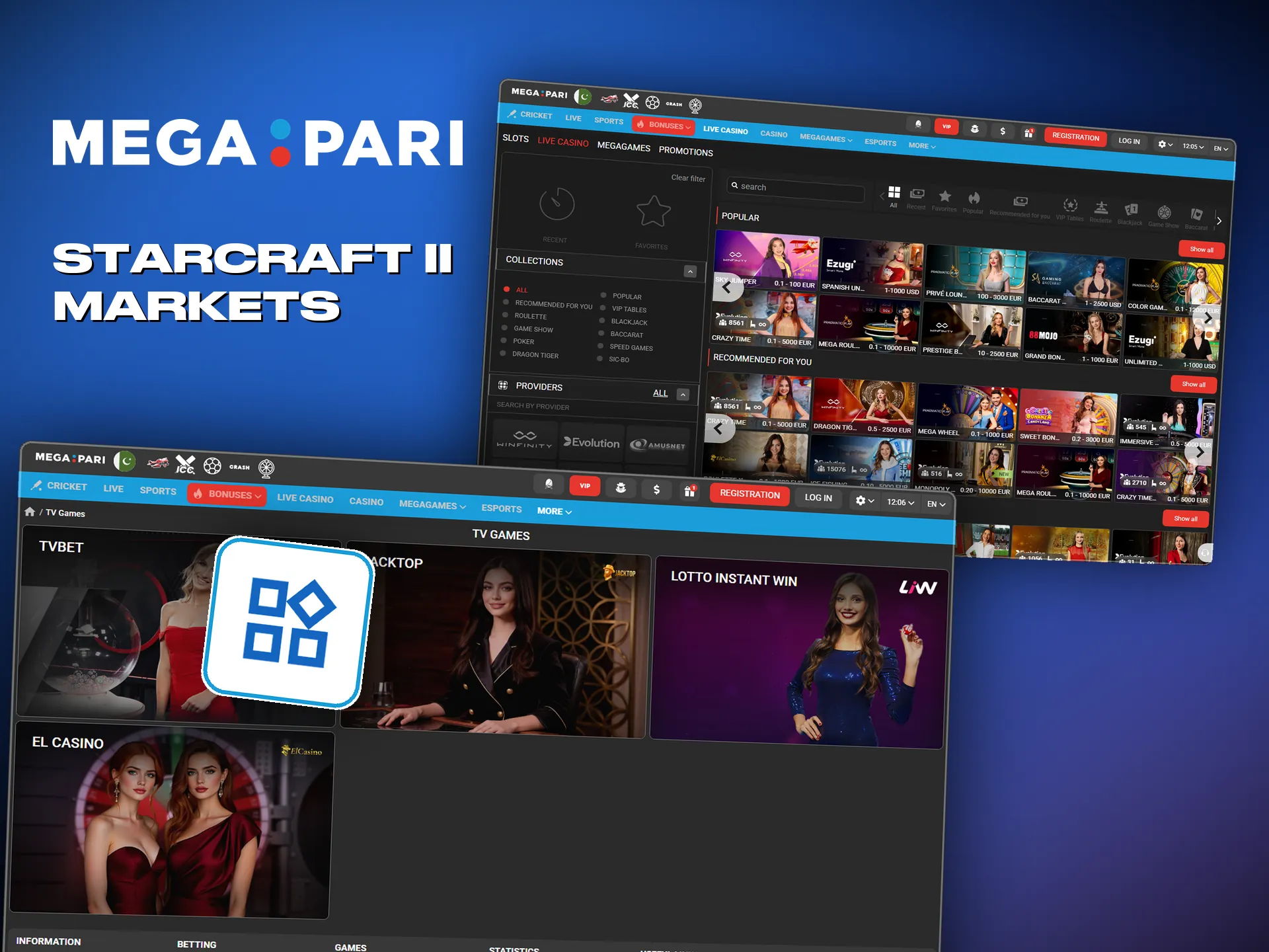 StarCraft II is covered, map handicap included