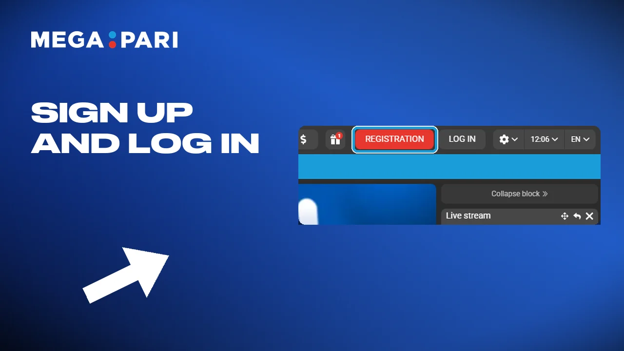 Sign up from the top of the page, then log in