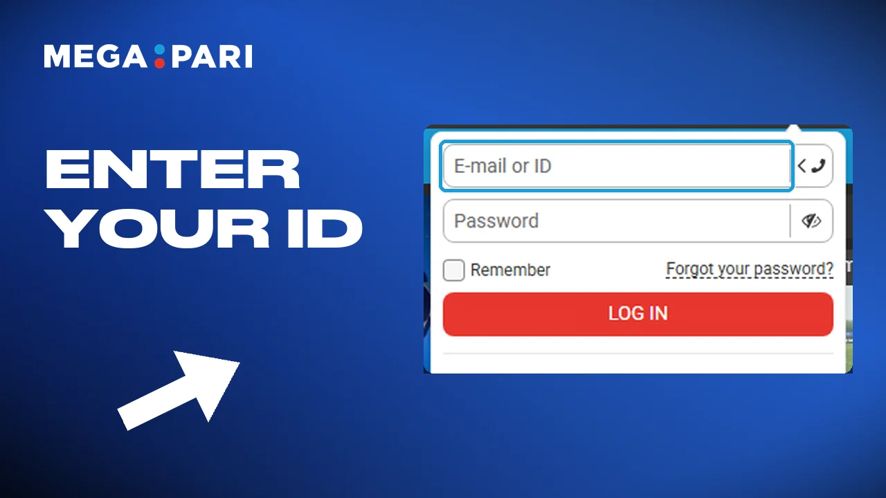 Logging in with the email or number given at sign-up