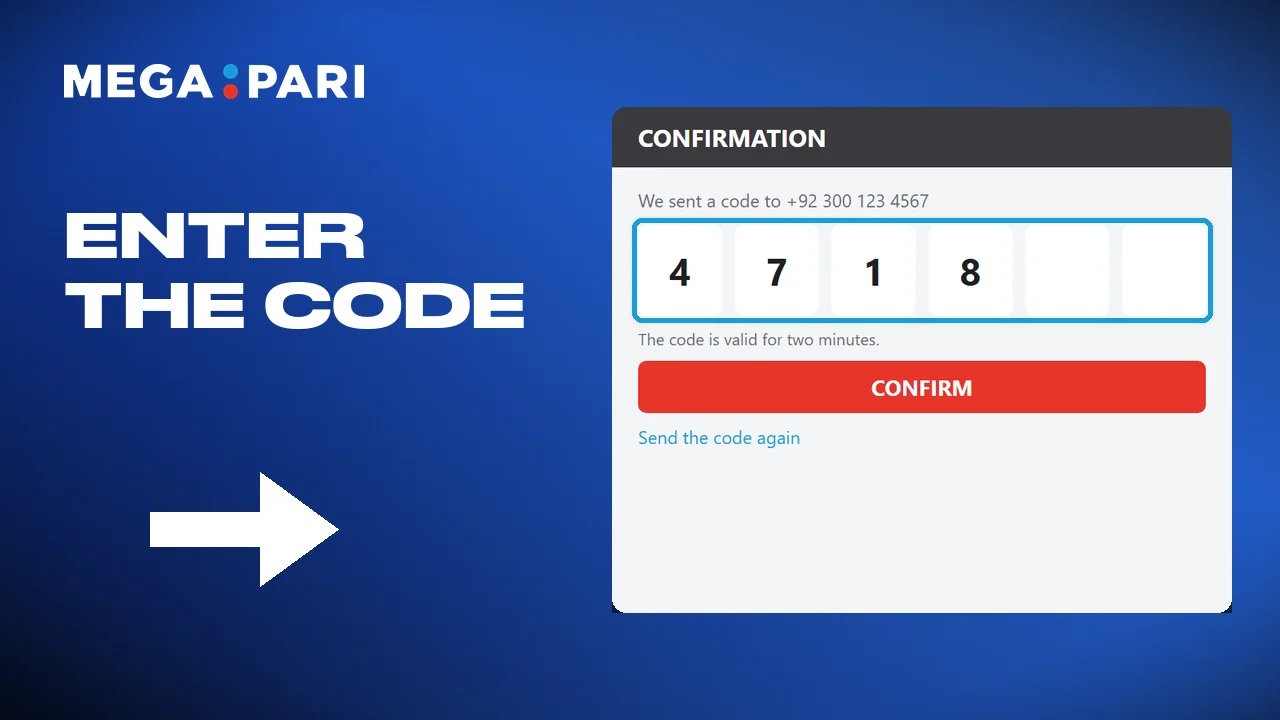 If an extra check comes up, type in the code that arrives